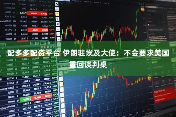 配多多配资平台 伊朗驻埃及大使：不会要求美国重回谈判桌